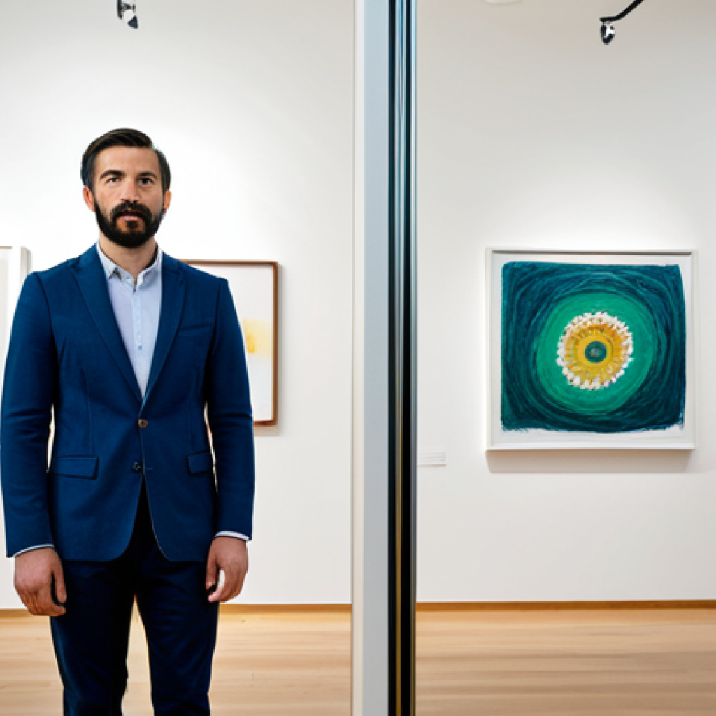 Modern Art Curator**

"A professional art curator in a fully clothed, modern outfit (think stylish blazer and trousers), standing in a brightly lit, contemporary art gallery.  Surrounded by abstract paintings and sculptures. Natural pose, perfect anatomy, correct proportions, well-formed hands, appropriate attire, safe for work, professional, family-friendly, high quality photography, appropriate content."

**