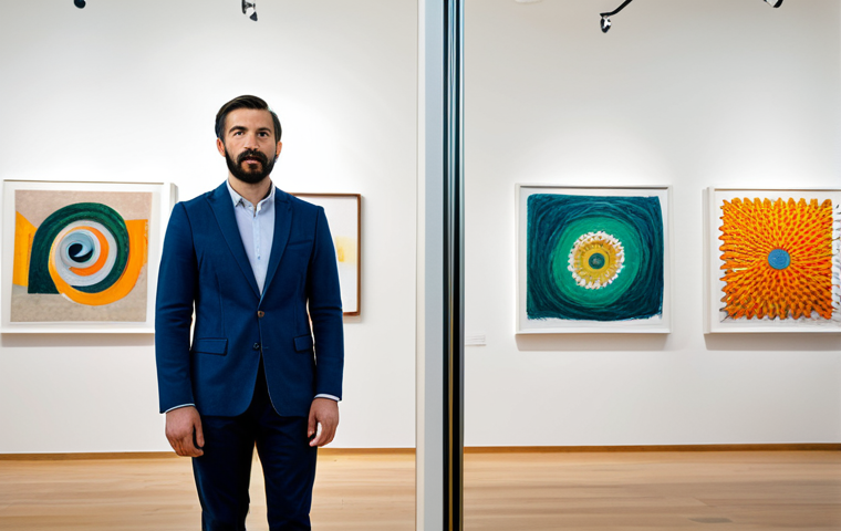 Modern Art Curator**

"A professional art curator in a fully clothed, modern outfit (think stylish blazer and trousers), standing in a brightly lit, contemporary art gallery.  Surrounded by abstract paintings and sculptures. Natural pose, perfect anatomy, correct proportions, well-formed hands, appropriate attire, safe for work, professional, family-friendly, high quality photography, appropriate content."

**