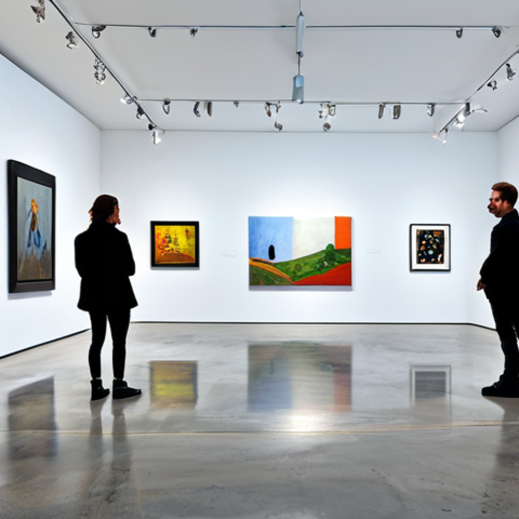 미술문화기획사의 국제적 인증 취득 과정 - Modern Art Gallery Interior**

"A brightly lit, modern art gallery interior featuring diverse artwor...