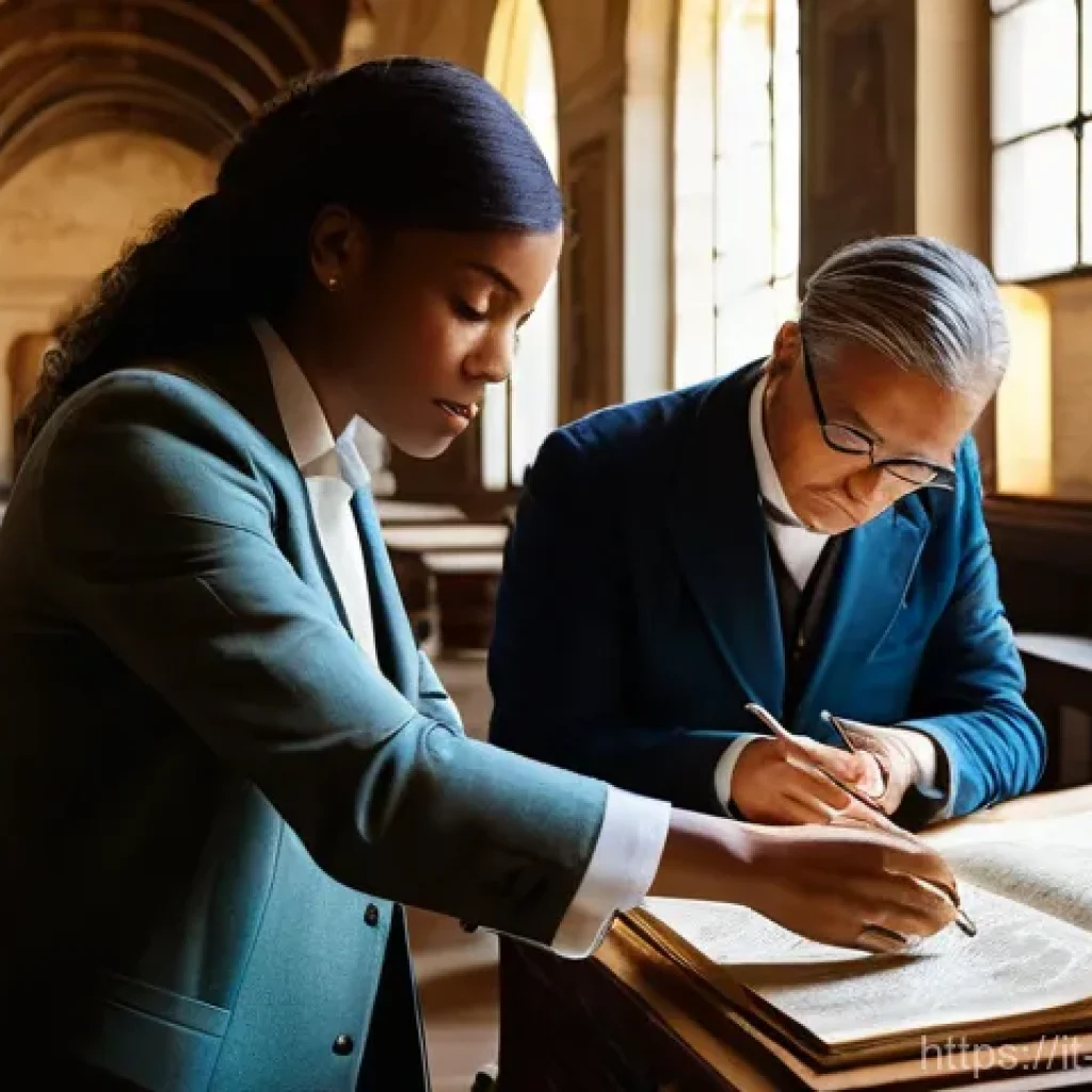 미술문화기획사의 직무 연관성 높은 학문 분야 - "A group of diverse cultural heritage professionals, dressed in smart business attire, are diligentl...