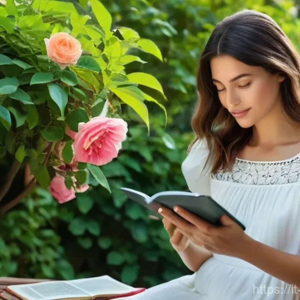 미술문화기획사의 일과 삶의 균형 유지 방법 - **"Serene Digital Detox in a Sunny Italian Garden"**
    A peaceful, sunlit scene in a charming Ital...