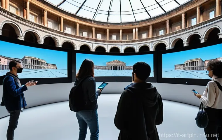 미술문화기획사 업계의 AI 활용 현황 - **The Curator's Digital Muse: Generative AI in Contemporary Art**
    An evocative scene inside a sl...