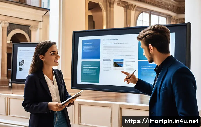 미술문화기획사와 관련된 대학원 프로그램 추천 - A vibrant and bustling scene within a renowned Italian cultural institution, such as a beautifully r...