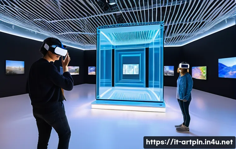 미술문화기획사의 직업적 비전 설정 사례 - Immersive Digital Art Experience**
A vibrant and diverse group of individuals, ranging from teenager...