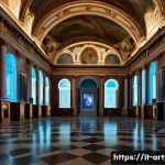 Home 19 미술문화기획사의 이벤트 기획 사례 - An immersive contemporary art exhibition in a historic Italian palace, blending classical architectu...