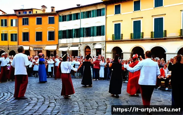미술문화기획사의 창업 가능성 및 성공 사례 - A vibrant cultural event scene in a historic Italian piazza during early evening, featuring local ar...