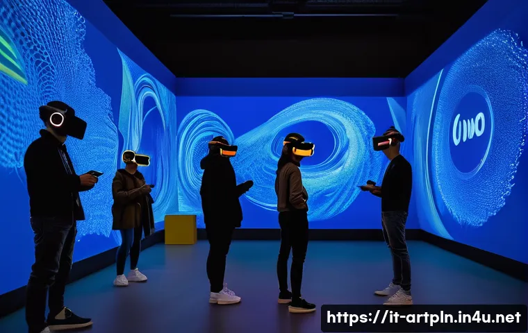 미술문화기획사의 창의적 문제 해결 스토리 - A vibrant cultural exhibition space in Milan featuring visitors of diverse ages wearing casual cloth...