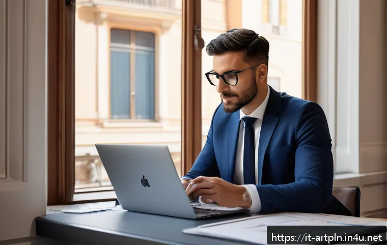 미술문화기획사의 주요 자격증 합격 비결 - A professional cultural event organizer in a modern Italian city setting, seated at a desk with deta...