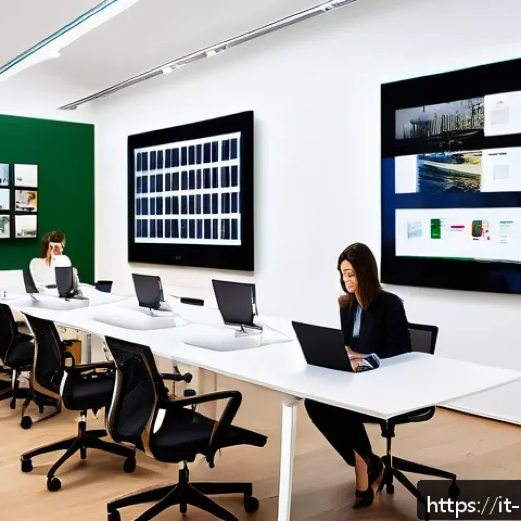 미술문화기획사의 주요 채용 경향 분석 - A modern digital marketing agency office in Milan, showcasing a diverse team of young professionals ...