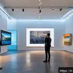 Home 22 미술문화기획사와 전시 디자이너의 협업 사례 - A sophisticated exhibition space blending artistic vision and strategic planning: a modern gallery i...