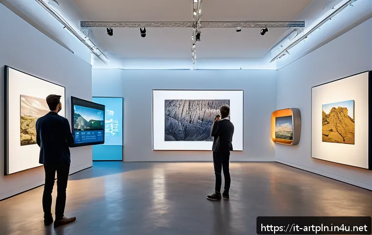 미술문화기획사와 전시 디자이너의 협업 사례 - A sophisticated exhibition space blending artistic vision and strategic planning: a modern gallery i...